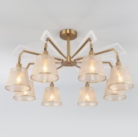 Потолочная люстра Eurosvet 60082/8 золотая бронза  фото, kupilegko.ru