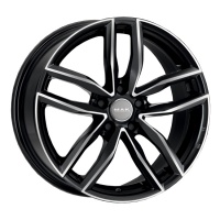 Литые колесные диски MAK Sarthe Black Mirror 8x18 5x112 ET50 D57.1 Чёрный глянцевый с полированной лицевой частью (F8080RHBM50WE4X)  фото, kupilegko.ru