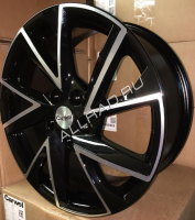 Литые колесные диски Carwel Тоджа 1714 (Karoq/Tiguan) 7x17 5x112 ET40 D57.1 Чёрный глянцевый с полированной лицевой частью (097785)  фото, kupilegko.ru