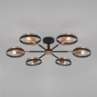 Потолочная люстра Eurosvet Gallo 70121/6 черный  фото, kupilegko.ru