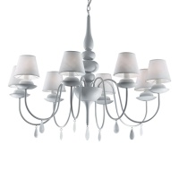 Подвесная люстра Ideal Lux Blanche SP8 Bianco 035574  фото, kupilegko.ru