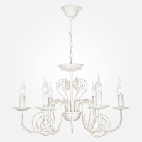 Подвесная люстра Eurosvet 60018/6 белый с золотом  фото, kupilegko.ru