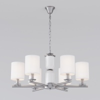Подвесная люстра Eurosvet Caprera 60146/6 никель  фото, kupilegko.ru