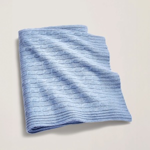 Cable Cashmere Heathered Blue Плед Ralph Lauren Home  фото, kupilegko.ru