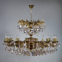 Подвесная люстра Ambiente Leon 2128/16 PB Tear Drop  фото, kupilegko.ru