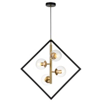 Подвесная люстра Indigo Faccetta 13005/B/4P Black V000107  фото, kupilegko.ru