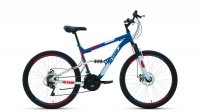 Велосипед ALTAIR MTB FS 26 2.0 disc (26" 18 ск. рост 18") 2020-2021, синий/красный, RBKT1F16E019 Altair  фото, kupilegko.ru