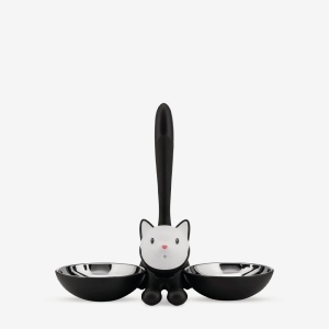 Tigrito Black Миска для кошек Alessi  фото, kupilegko.ru