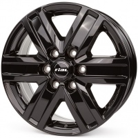 Литые колесные диски Rial Transporter 6 Black 7x17 6x114.3 ET22 D66.1 Чёрный глянцевый (TP70722X32-6)  фото, kupilegko.ru