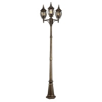 Столб фонарный уличный Arte Lamp Atlanta A1047PA-3BN  фото, kupilegko.ru