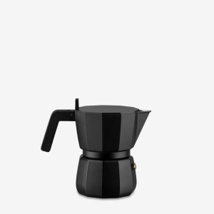 Moka Black Гейзерная кофеварка на 3 чашки Alessi  фото, kupilegko.ru