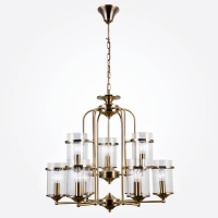Подвесная люстра Eurosvet 60040/9 античная бронза  фото, kupilegko.ru