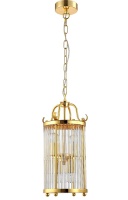 Подвесная люстра Crystal Lux Tadeo SP4 D200 Gold/Transparente  фото, kupilegko.ru