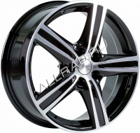 Литые колесные диски SKAD (СКАД) Адмирал 7.5x18 5x114.3 ET49.5 D67.1 Чёрный глянцевый с полированной лицевой частью (1621805)  фото, kupilegko.ru