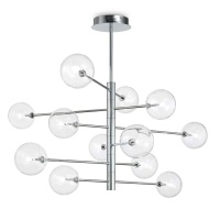 Подвесная люстра Ideal Lux Equinoxe SP12 Cromo 200118  фото, kupilegko.ru