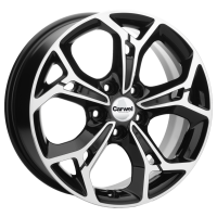 Литые колесные диски Carwel Синтур 1702 (Optima/Tucson) 7x17 5x114.3 ET51 D67.1 Чёрный глянцевый с полированной лицевой частью (32716)  фото, kupilegko.ru