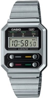 Японские наручные мужские часы Casio A100WE-1AEF. Коллекция Vintage  фото, kupilegko.ru
