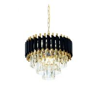 Подвесная люстра Lumina Deco Funneli LDP 6003-400 BK+F.GD  фото, kupilegko.ru