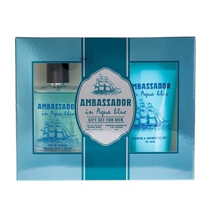 Мужской парфюмерный набор подарочный PARFUMS GENTY AMBASADOR IN AQUA BLUE 105300085 LT  фото, kupilegko.ru