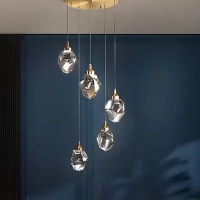 Подвесная светодиодная люстра iLedex 9701P/5R BR  фото, kupilegko.ru