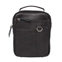 Мужская кожаная сумка через плечо Drake Black Lakestone 633 LS  фото, kupilegko.ru