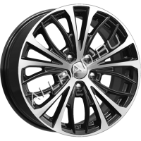 Литые колесные диски КиК (K&K) КС873 (ZV 17_Mazda 6) 7.5x17 5x114.3 ET50 D67.1 Чёрный глянцевый с полированной лицевой частью (74845)  фото, kupilegko.ru