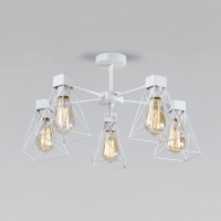 Потолочная люстра Eurosvet Trappola 70107/5 белый  фото, kupilegko.ru