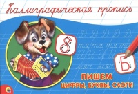 КАЛЛИГРАФИЧЕСКАЯ ПРОПИСЬ А5. альбомная. ПИШЕМ ЦИФРЫ, БУКВЫ, СЛОГИ. Костина В. (глав.ред.)  фото, kupilegko.ru