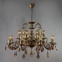 Подвесная люстра Ambiente Alicante 8888/8+8 PB Honey Leaf  фото, kupilegko.ru