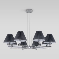 Подвесная люстра Eurosvet Peony 60136/8 хром/графит  фото, kupilegko.ru