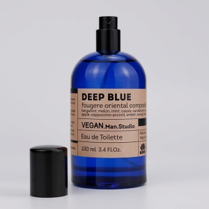 Мужская туалетная вода, парфюм VEGAN.LOVE.STUDIO Deep Blue бергамот мята капучино морская вода амбра 150400523 LT  фото, kupilegko.ru