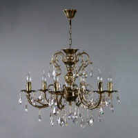 Подвесная люстра Ambiente Alicante 8888/6 PB Tear drop  фото, kupilegko.ru