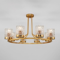 Потолочная люстра Eurosvet Calle 60127/8 латунь  фото, kupilegko.ru