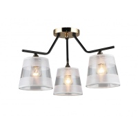 Потолочная люстра IMEX MD.2128-3-S-BK+FGD  фото, kupilegko.ru