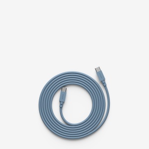 Cable 1 Shark Blue Кабель USB-C to USB-C 2 м Avolt  фото, kupilegko.ru