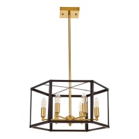 Подвесная люстра Lumina Deco Lorton LDP 1142-6 BK+MD  фото, kupilegko.ru