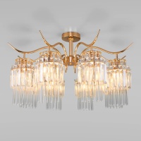 Потолочная люстра Eurosvet Sevilia 10119/8 золото/прозрачный хрусталь Strotskis  фото, kupilegko.ru