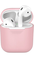 Чехол Deppa для футляра наушников Apple AirPods, силикон, розовый  фото, kupilegko.ru