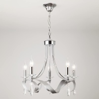 Подвесная люстра Eurosvet 60064/5 хром  фото, kupilegko.ru