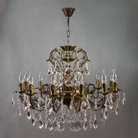 Подвесная люстра Ambiente Alicante 8888/12 PB New Leaf  фото, kupilegko.ru