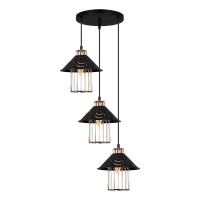 Подвесная люстра Reluce 02501-0.9-03 BK+GD  фото, kupilegko.ru