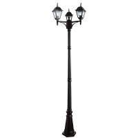 Столб фонарный уличный Arte Lamp BREMEN A1017PA-3BK  фото, kupilegko.ru