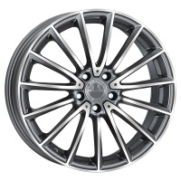 Литые колесные диски MAK Komet 9x19 5x112 ET30 D66.6 Серый с полированной лицевой частью (F9090KMQM30WSX)  фото, kupilegko.ru