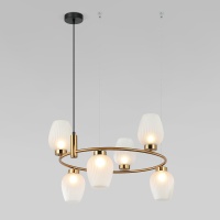 Подвесная люстра Eurosvet Alva 30183/6 латунь  фото, kupilegko.ru