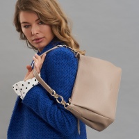 Кожаная сумка хобо женская Dr.Koffer 7018BR-61 25405 DK  фото, kupilegko.ru