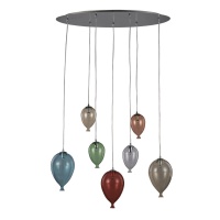 Подвесная люстра Ideal Lux Clown SP7 Color 100937  фото, kupilegko.ru