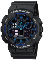 Японские наручные мужские часы Casio GA-100-1A2. Коллекция G-Shock  фото, kupilegko.ru