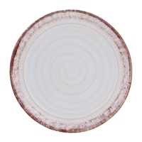Тарелка 28 см Royal Stoneware Тоскана бело-коричневый  фото, kupilegko.ru