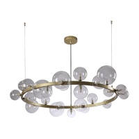 Подвесная люстра Crystal Lux Agata SP24 V2 Gold/Transparente  фото, kupilegko.ru