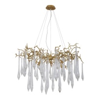 Подвесная люстра Crystal Lux Reina SP8 D1000 Gold Pearl  фото, kupilegko.ru